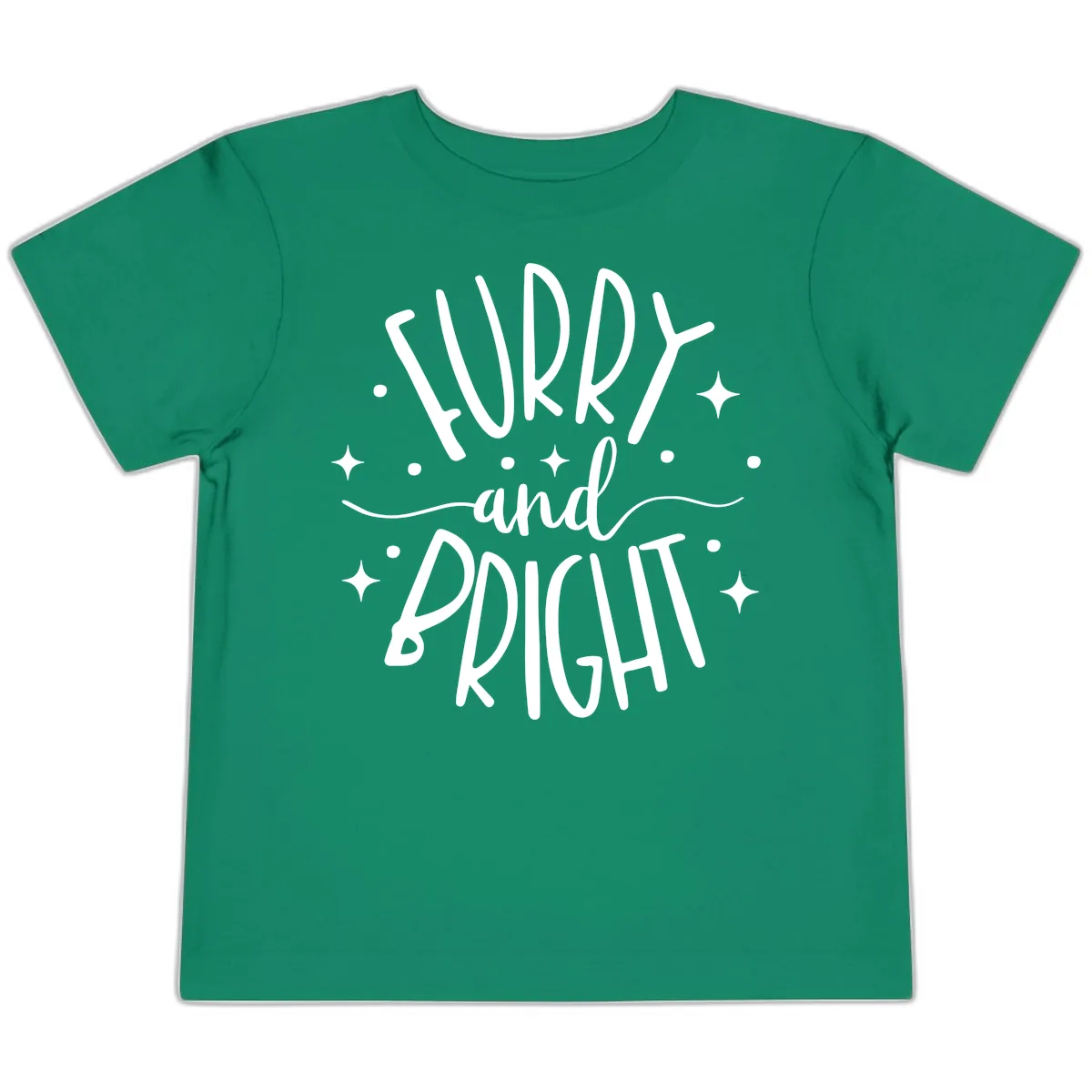 Furry and Bright Holiday Puns Toddler T-Shirt in Kelly