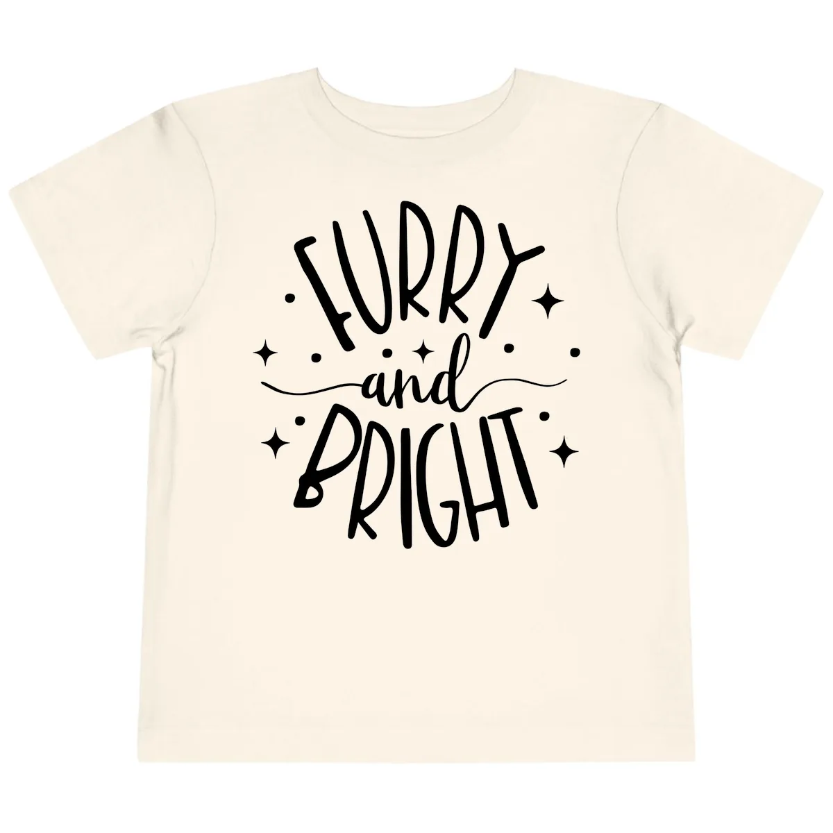 Furry and Bright Holiday Puns Toddler T-Shirt in Natural