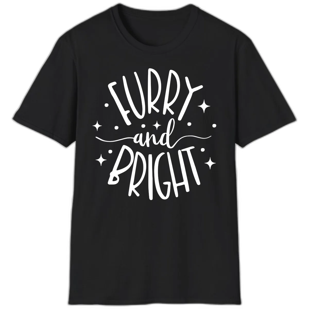 Furry and Bright Holiday Puns T-Shirt in Black