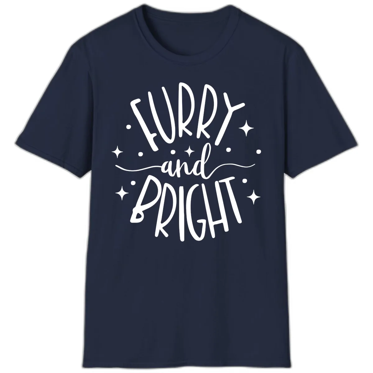 Furry and Bright Holiday Puns T-Shirt in Navy