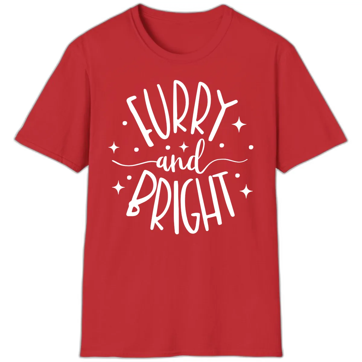 Furry and Bright Holiday Puns T-Shirt in Red