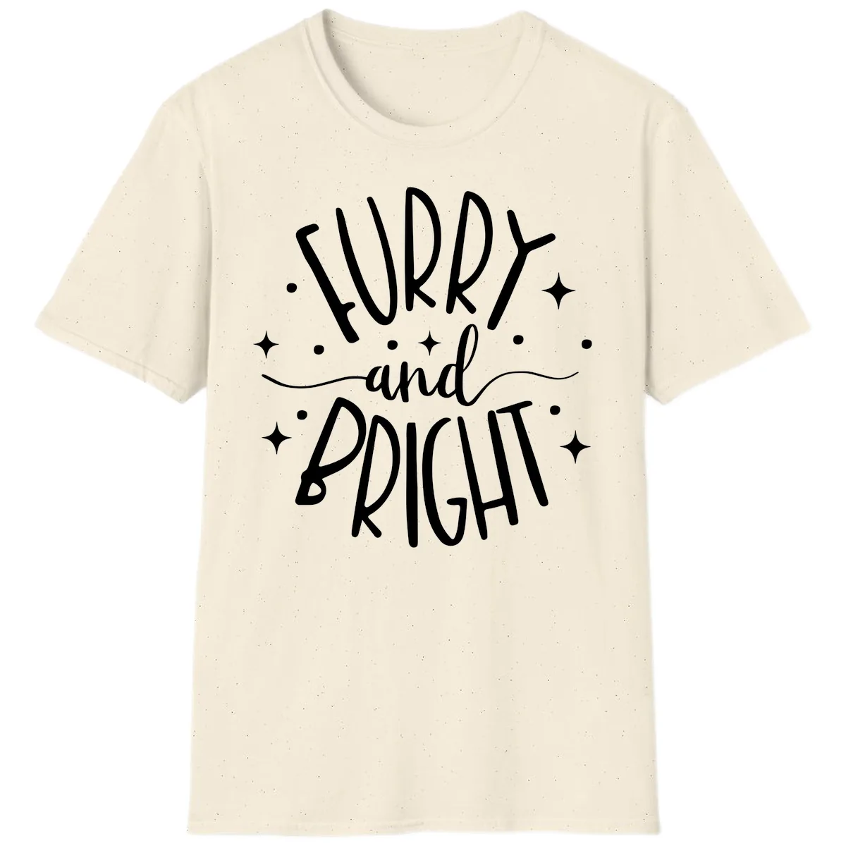 Furry and Bright Holiday Puns T-Shirt in Natural