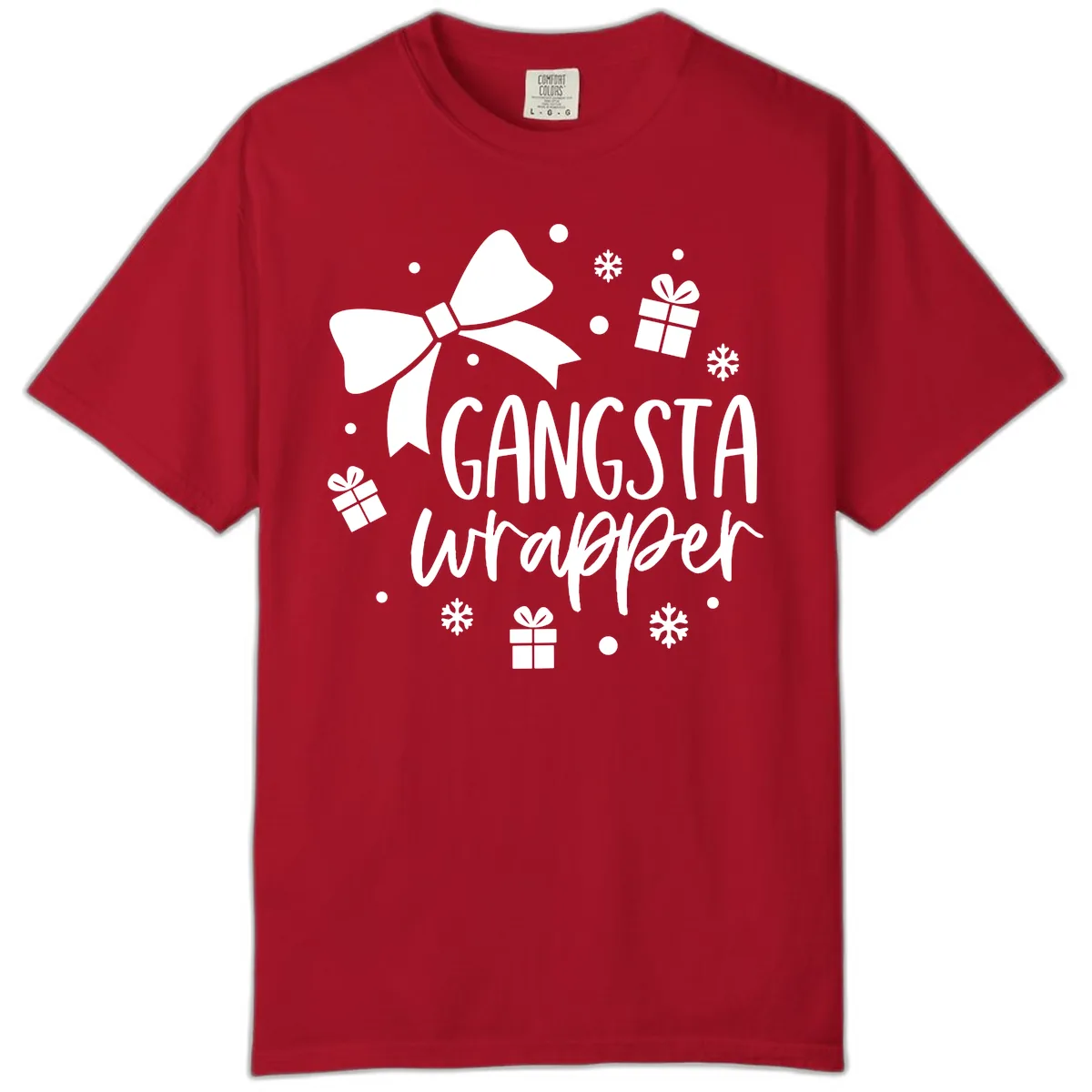 Gangsta Wrapper Holiday Design Comfort Color in Red