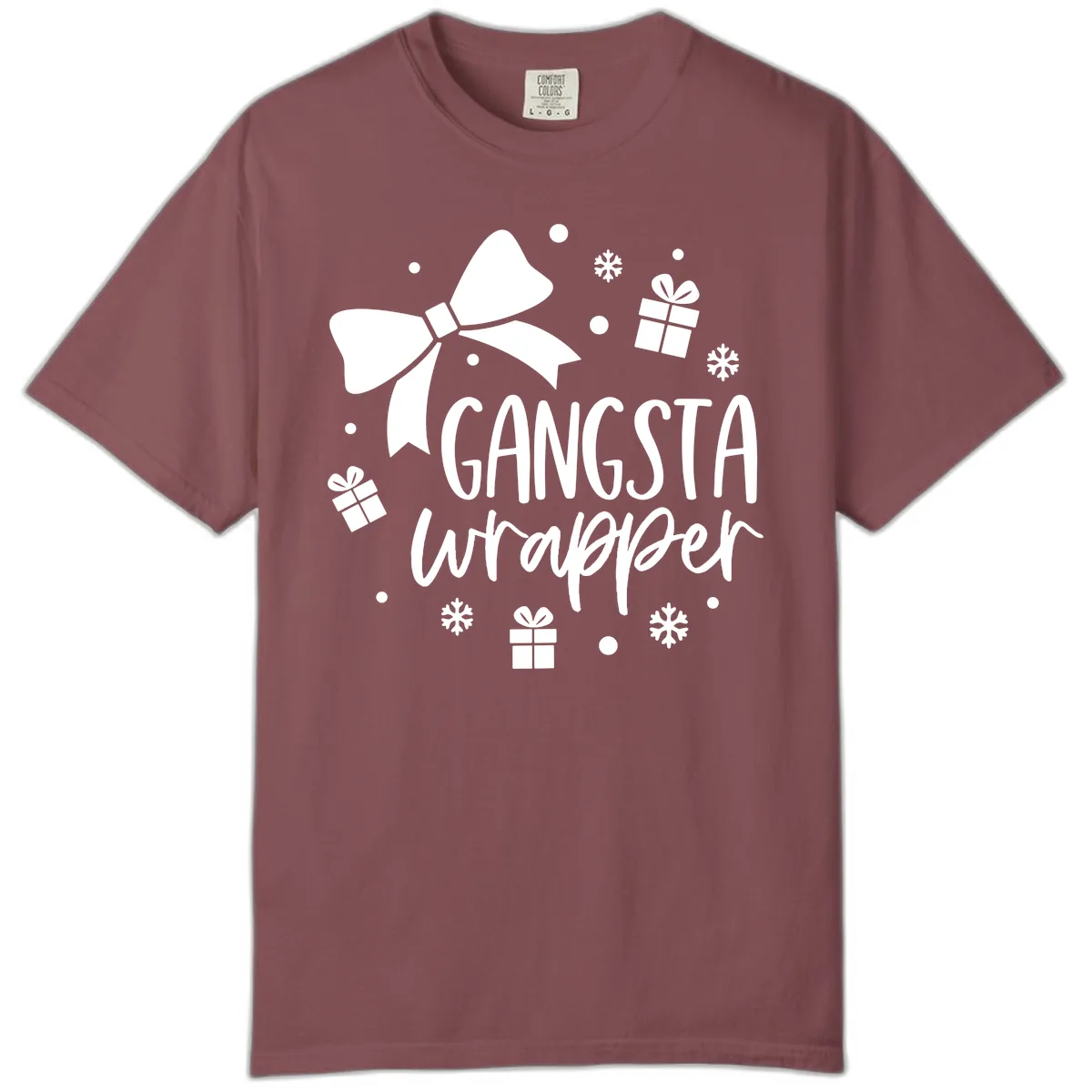 Gangsta Wrapper Holiday Design Comfort Color in Brick