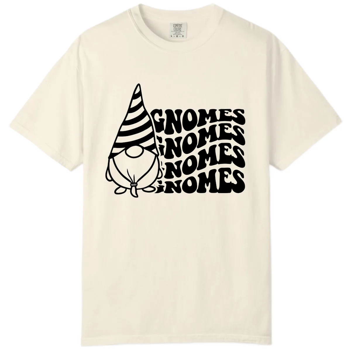 Gnome Sweet Gnome Repeat Design Comfort Color in Ivory