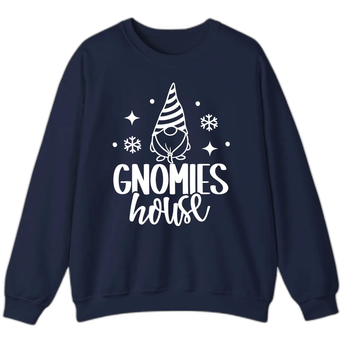 Gnomes House Holiday Design Sweatshirt in Navy