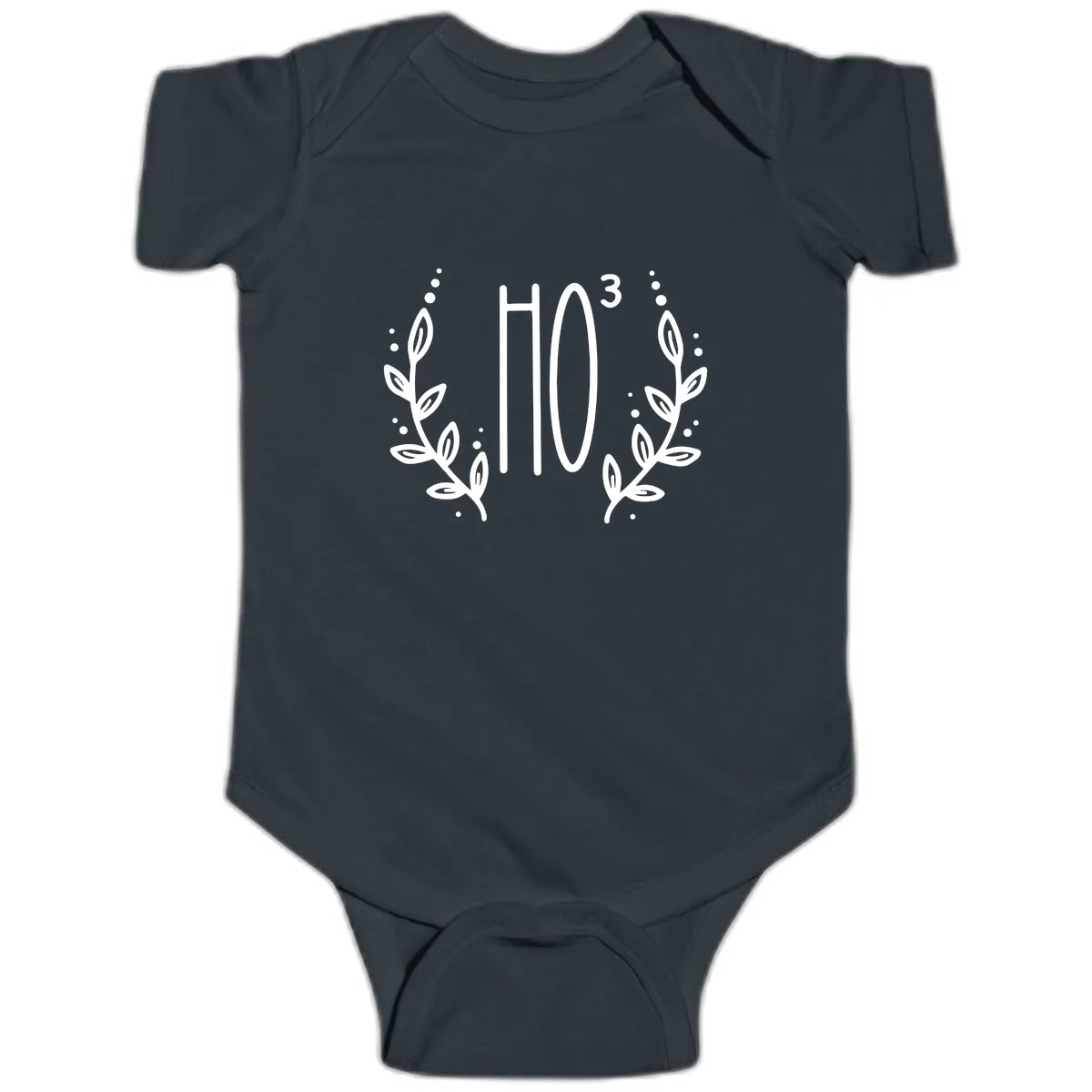 The Holiday Tee Logo Baby Onesie in Black