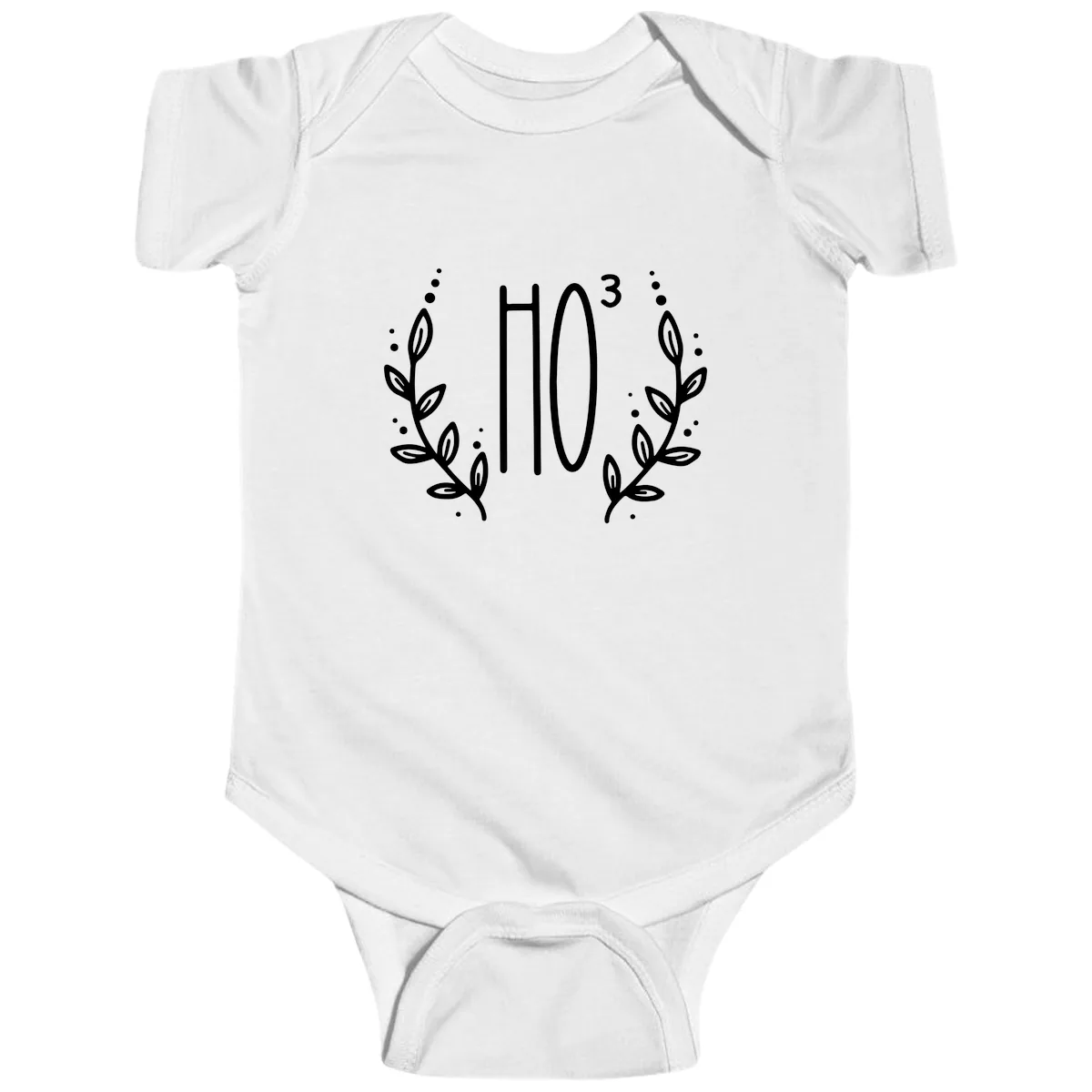 The Holiday Tee Logo Baby Onesie in White