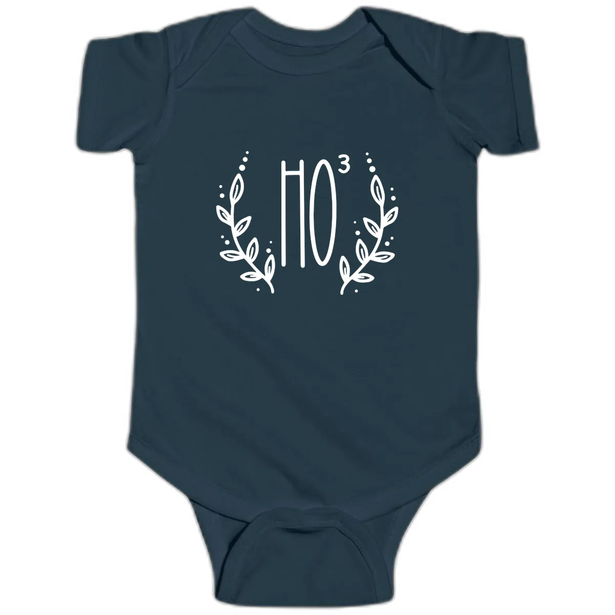 The Holiday Tee Logo Baby Onesie in Navy