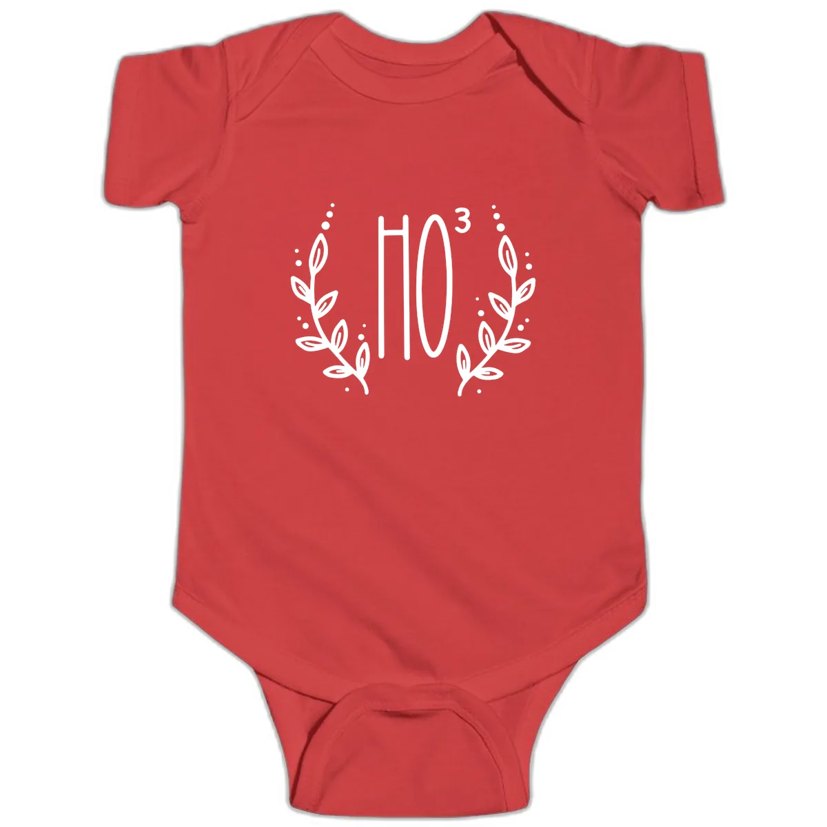 The Holiday Tee Logo Baby Onesie in Red