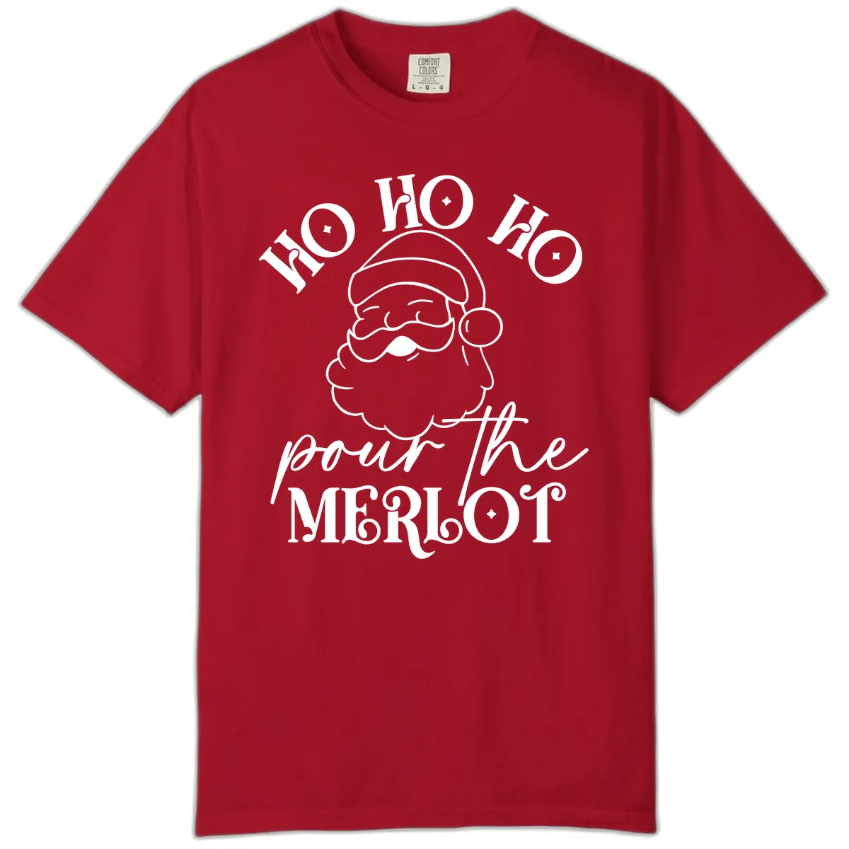 Ho Ho Ho Pour The Merlot Christmas Comfort Color in Red