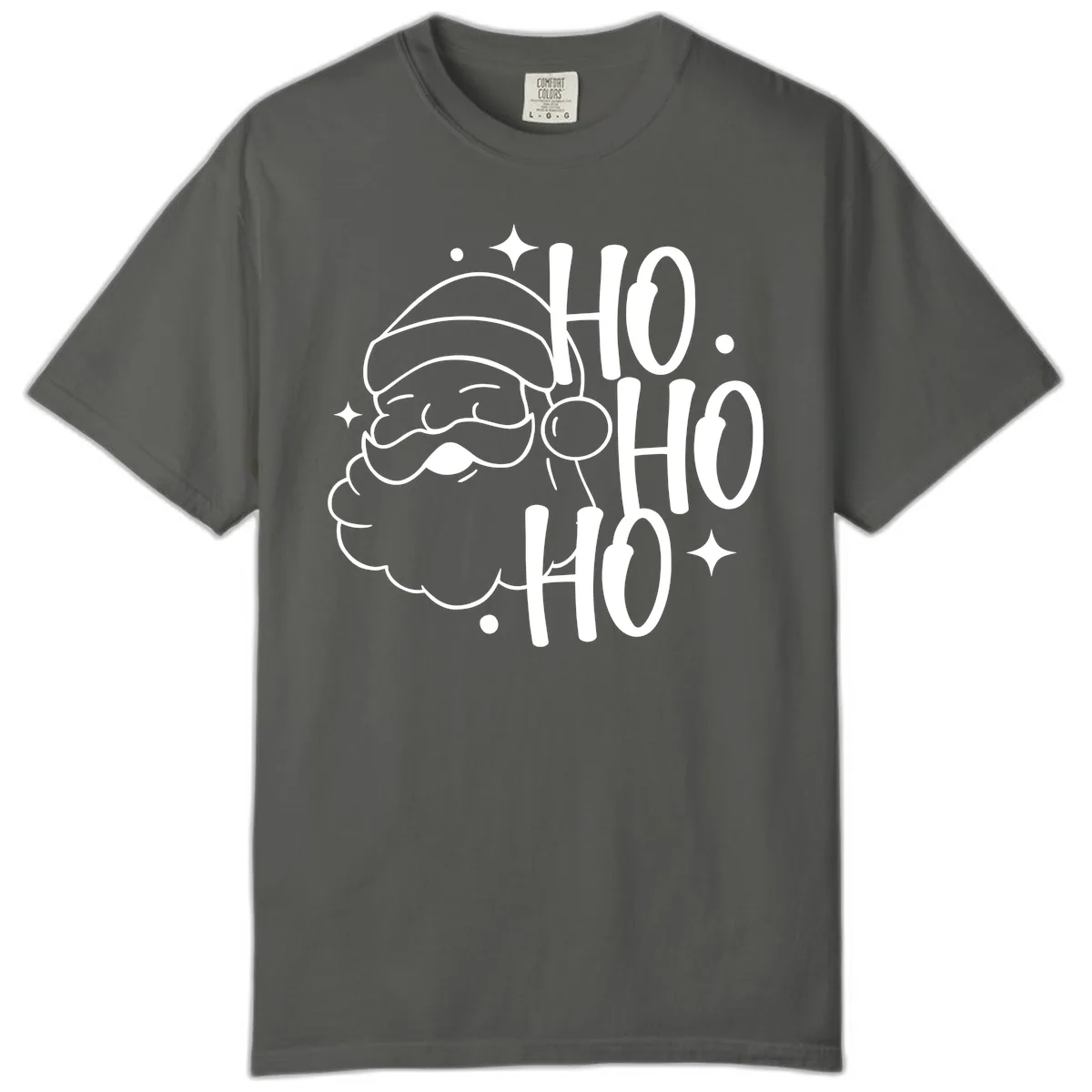 Santa Claus Ho Ho Ho Merry Christmas Comfort Color in Pepper