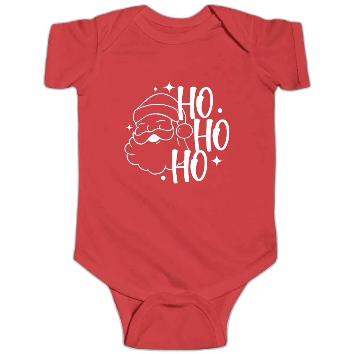 Santa Claus Ho Ho Ho Merry Christmas Baby Onesie in Red