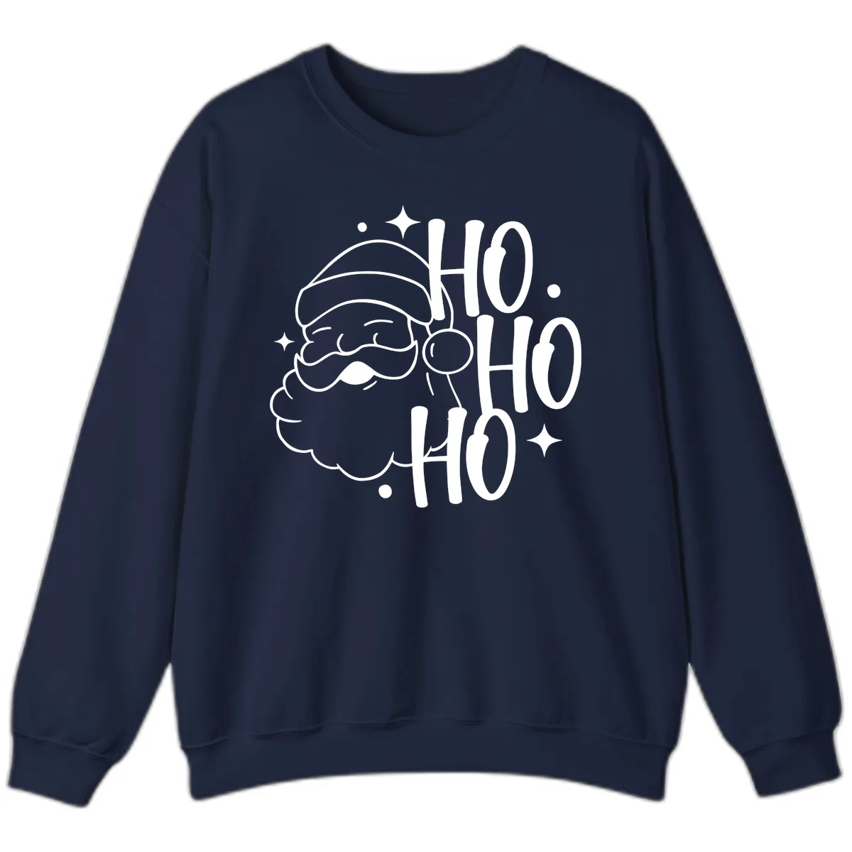Santa Claus Ho Ho Ho Merry Christmas Sweatshirt in Navy