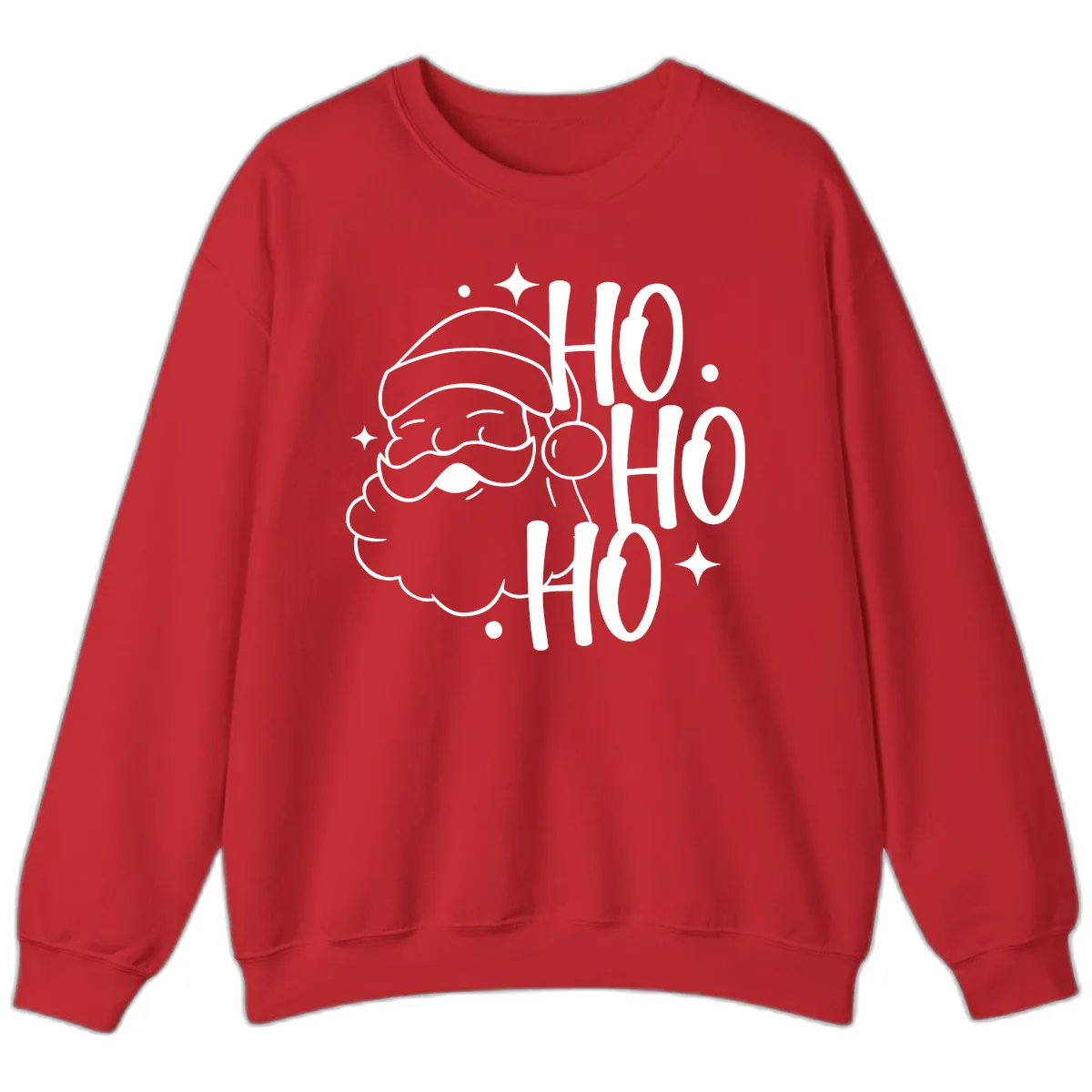 Santa Claus Ho Ho Ho Merry Christmas Sweatshirt in Red