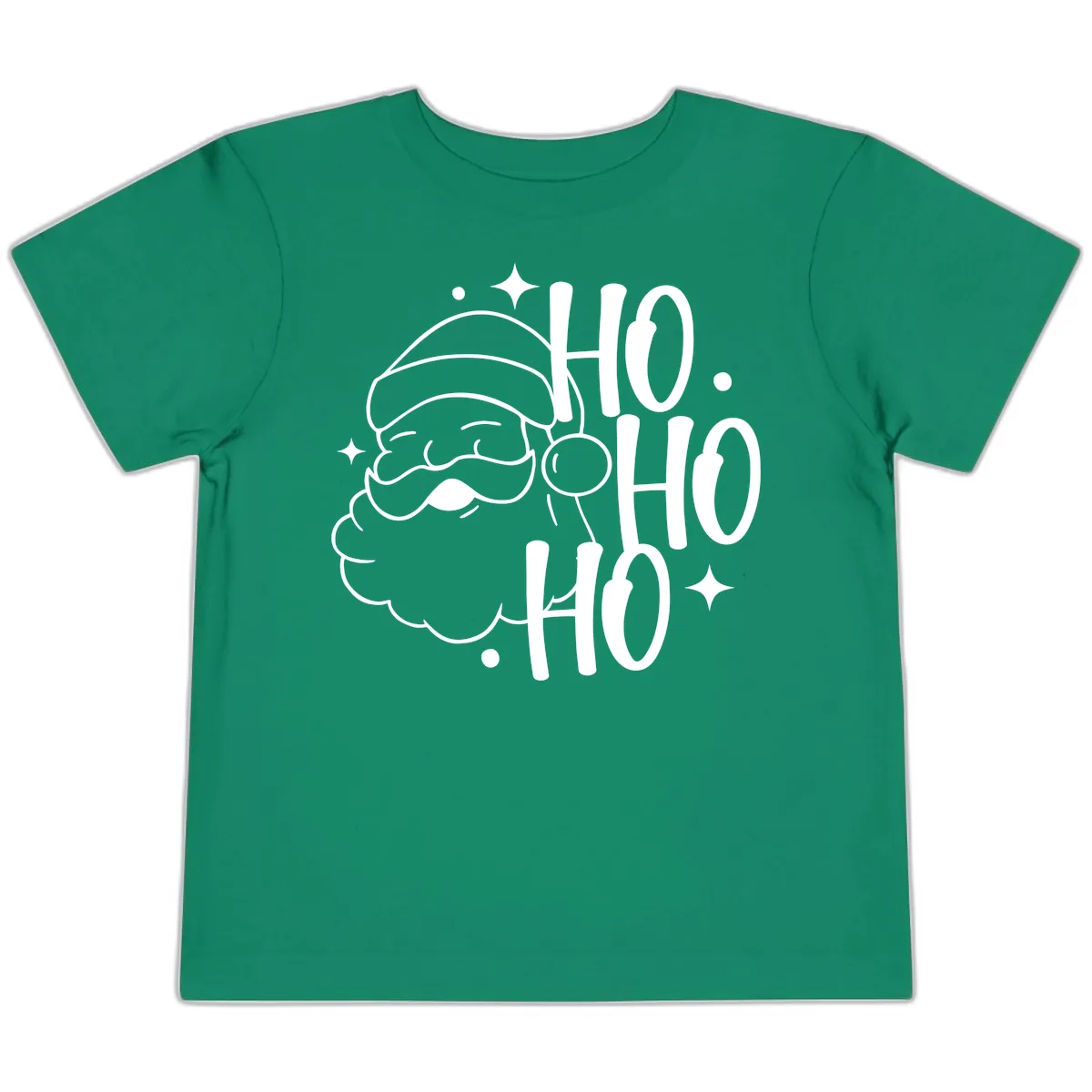 Santa Claus Ho Ho Ho Merry Christmas Toddler T-Shirt in Kelly