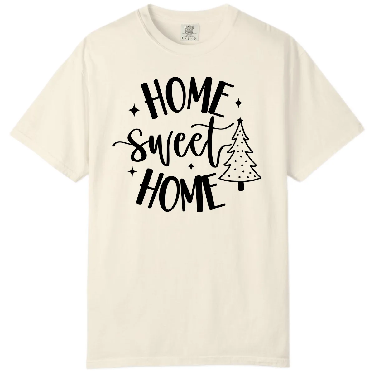 Home Sweet Home Holiday Tree Design Comfort Color in Ivory