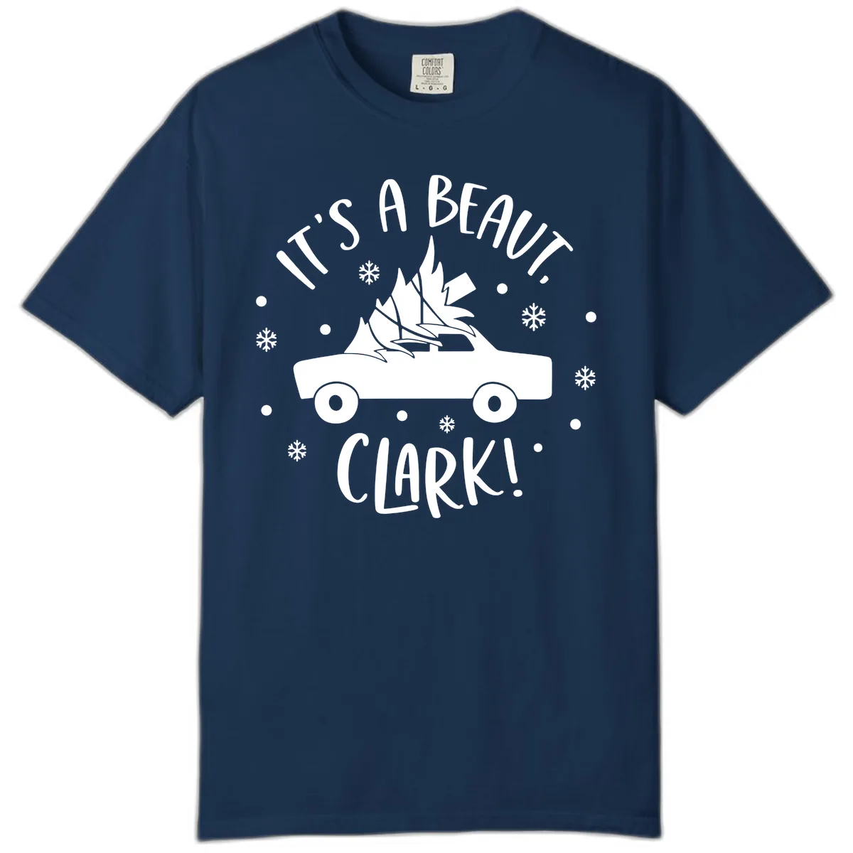 Its A Beaut Clark Christmas Vacation Comfort Color in Navy
