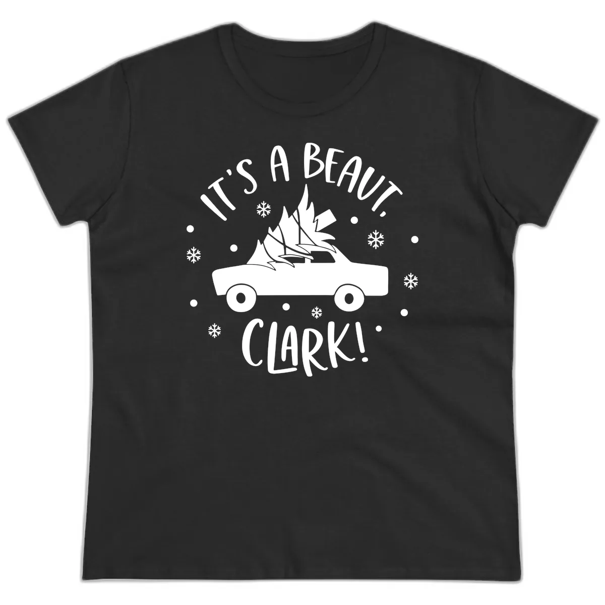 Its A Beaut Clark Christmas Vacation Ladies Tee in Black