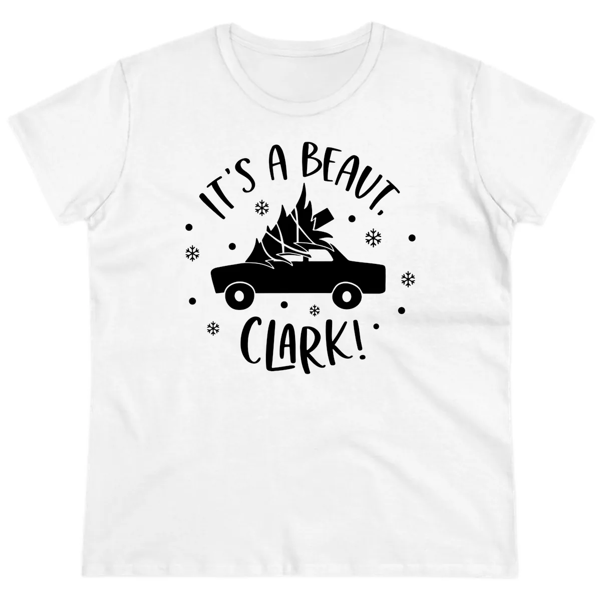 Its A Beaut Clark Christmas Vacation Ladies Tee in White