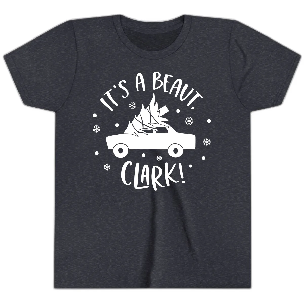 Its A Beaut Clark Christmas Vacation Youth T-Shirt in Heather Navy