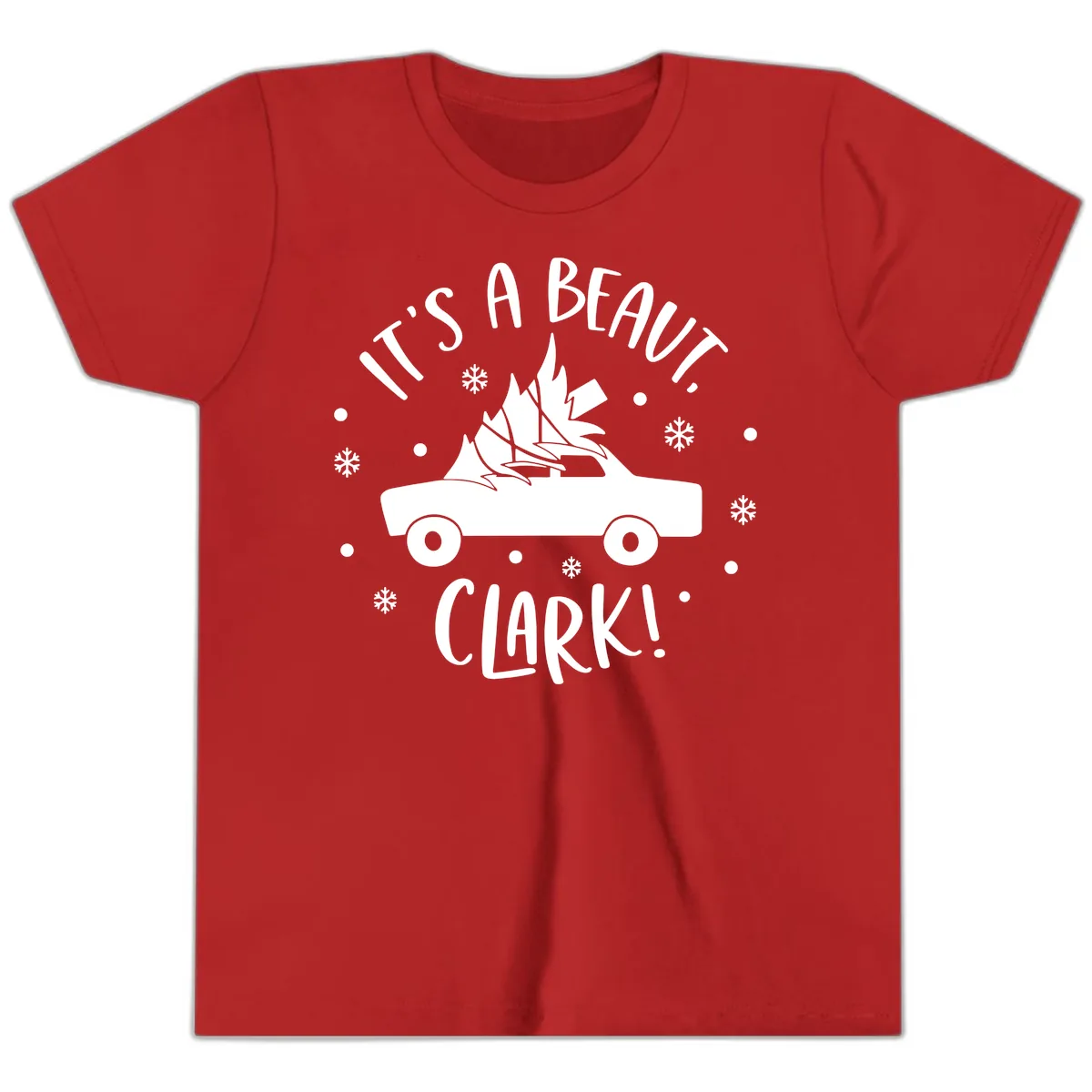 Its A Beaut Clark Christmas Vacation Youth T-Shirt in Red