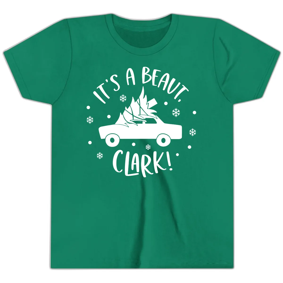 Its A Beaut Clark Christmas Vacation Youth T-Shirt in Kelly