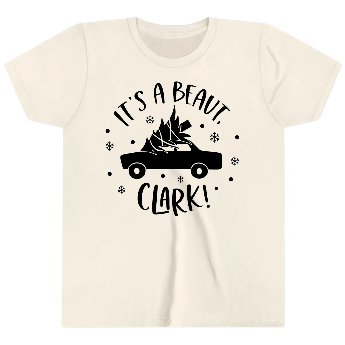 Its A Beaut Clark Christmas Vacation Youth T-Shirt in Natural