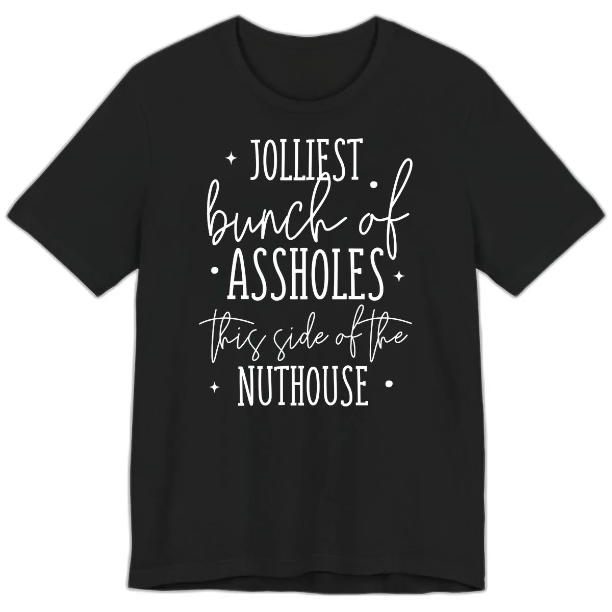 Jolliests Bunch Of Assholes Nuthouse Premium T-Shirt in Black