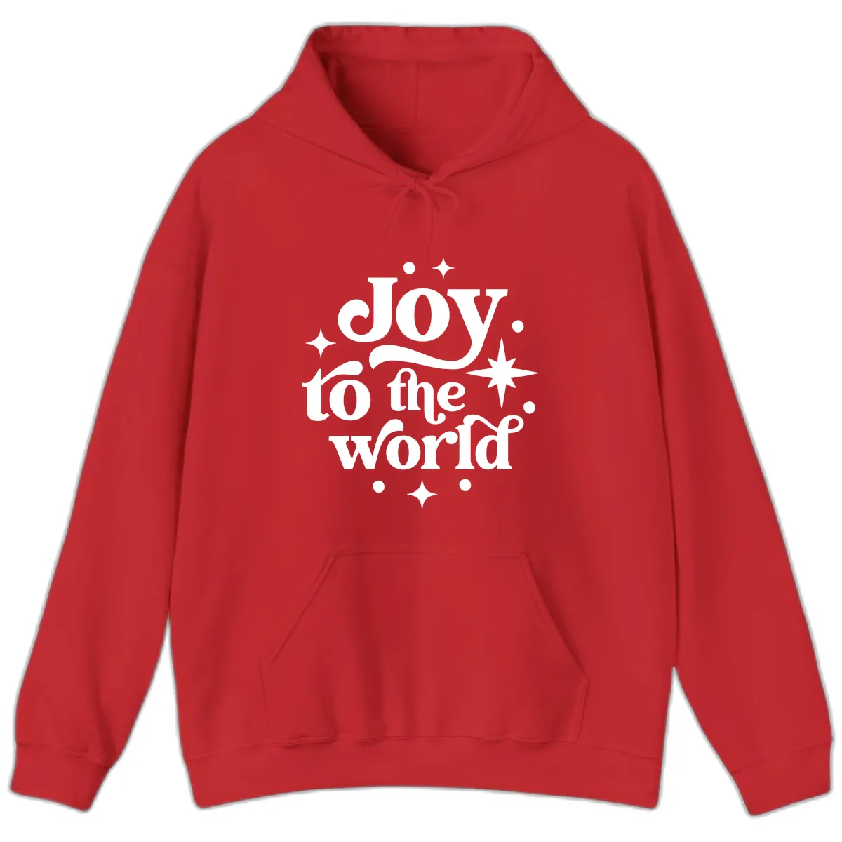Joy To The World Holiday Typography Hoodie in Red