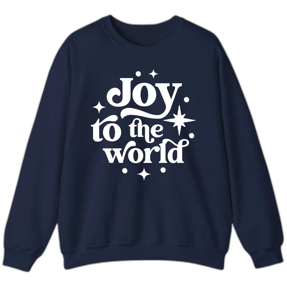 Joy To The World Holiday Typography Sweatshirt in Navy