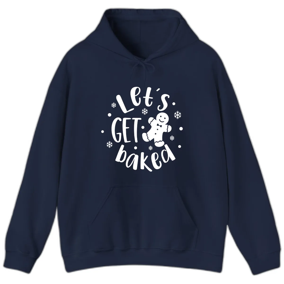 Let's Get Baked Gingerbread Man Hoodie in Navy
