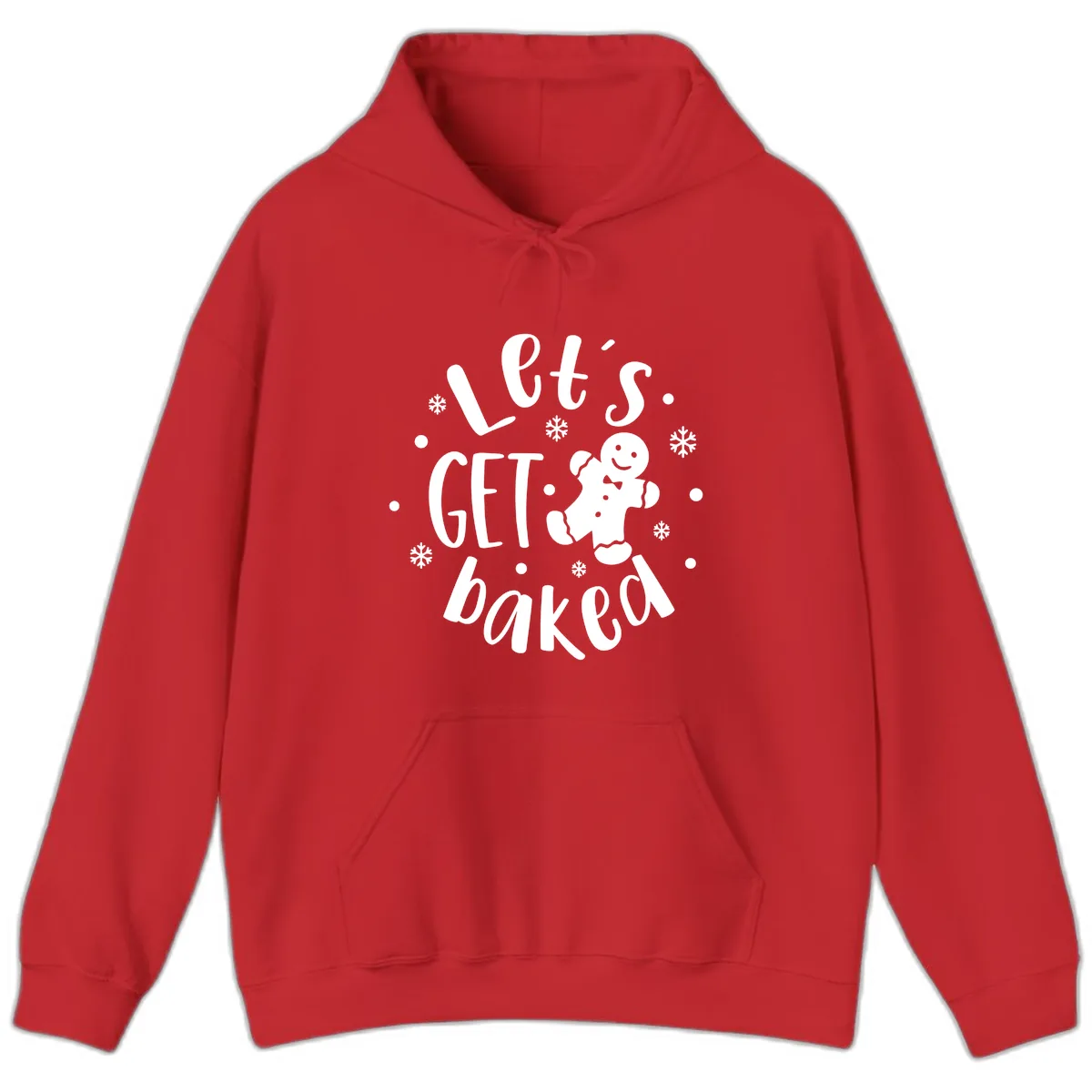 Let's Get Baked Gingerbread Man Hoodie in Red