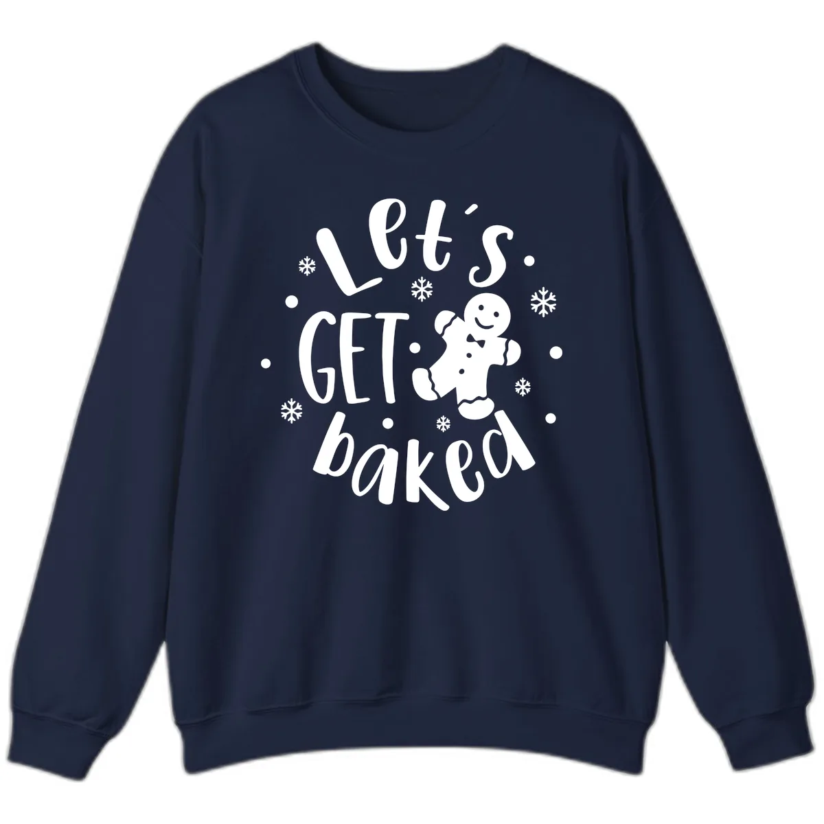 Let's Get Baked Gingerbread Man Sweatshirt in Navy