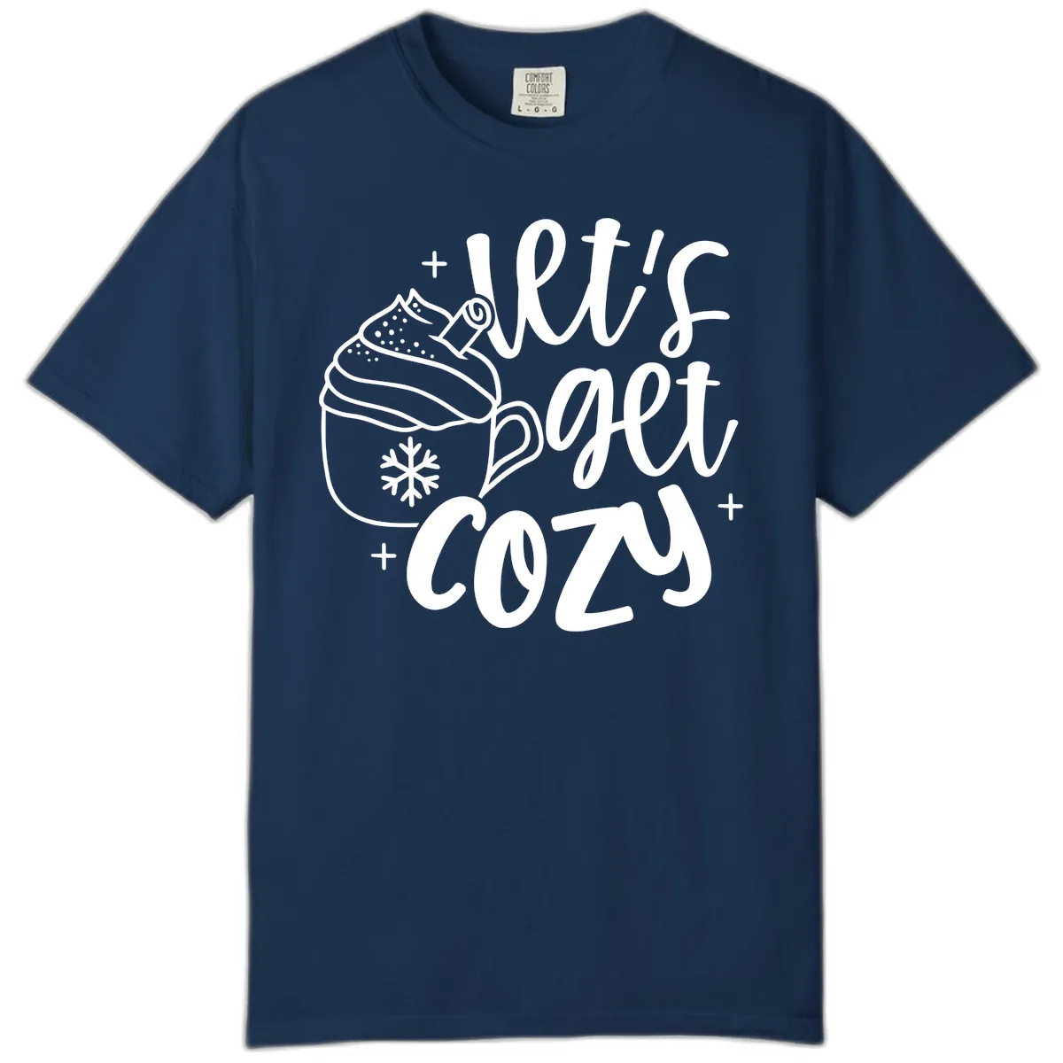 Let's Get Cozy Holiday Design Comfort Color in Navy