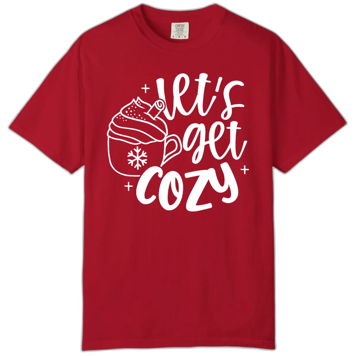 Let's Get Cozy Holiday Design Comfort Color in Red
