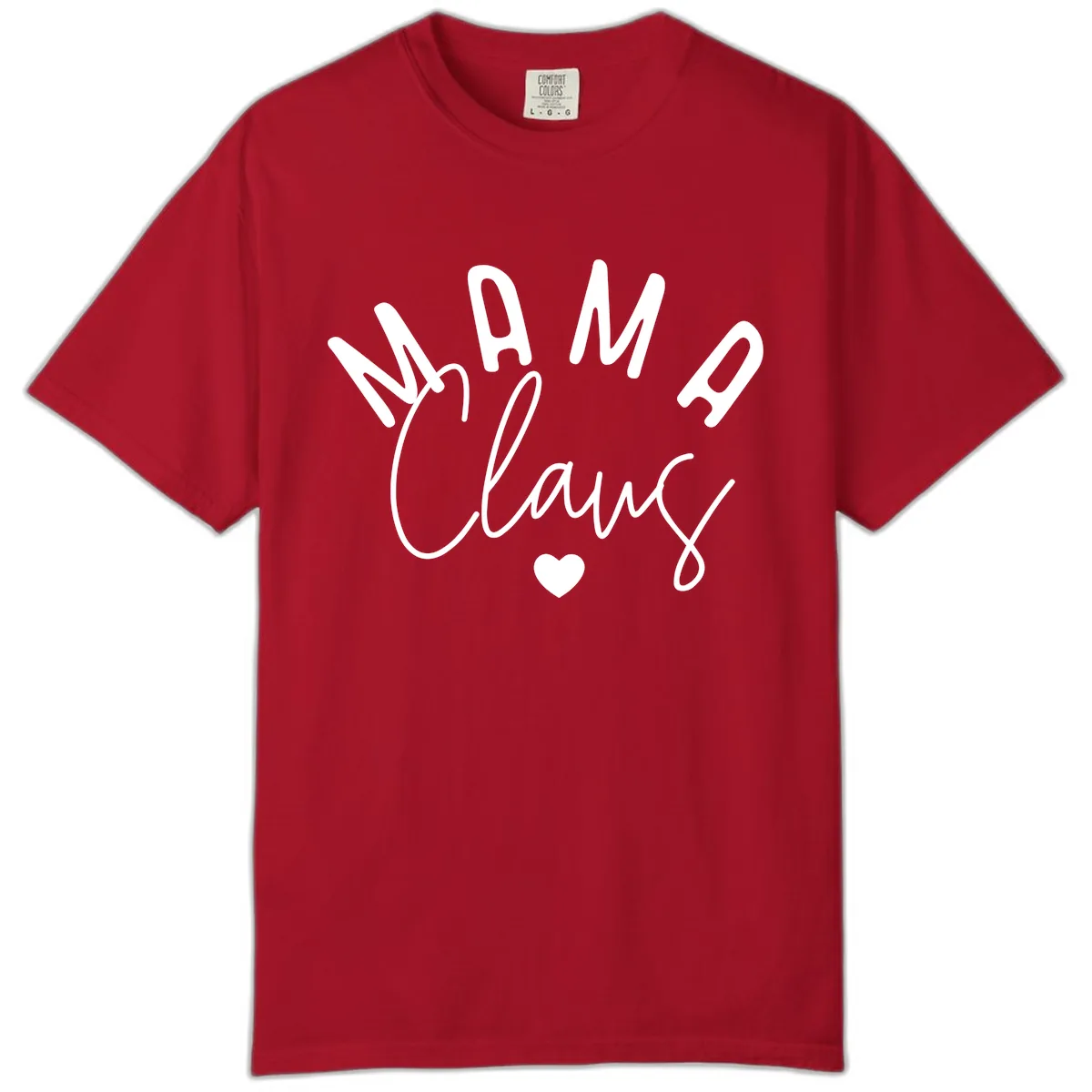 Mama Claus Christmas Heart Comfort Color in Red