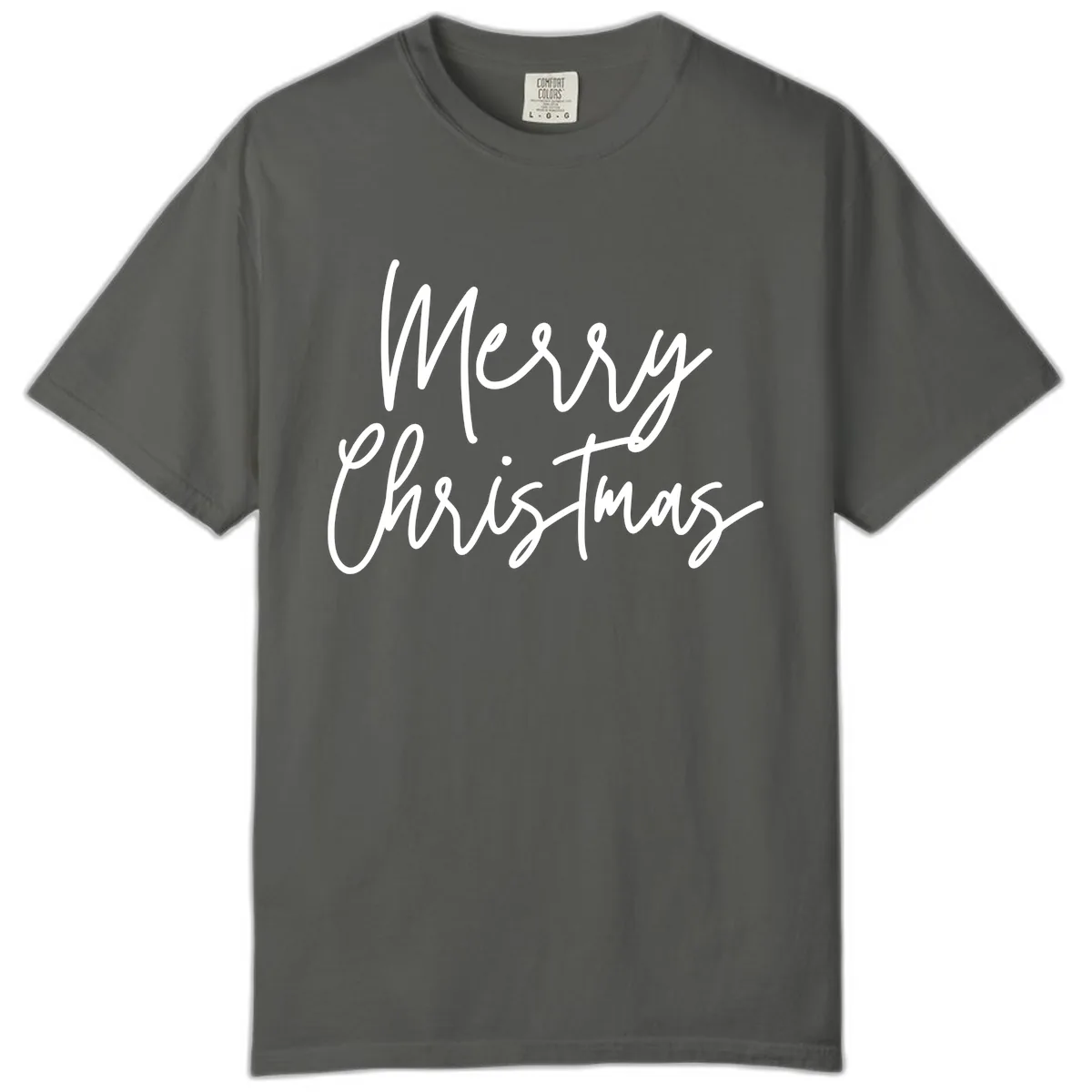 Merry Christmas Script Text Design Comfort Color in Pepper