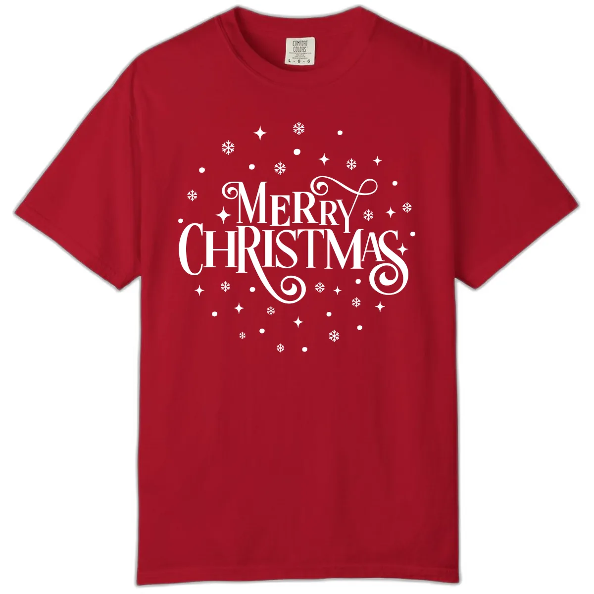 Festive Christmas Script Typography Comfort Color in Red