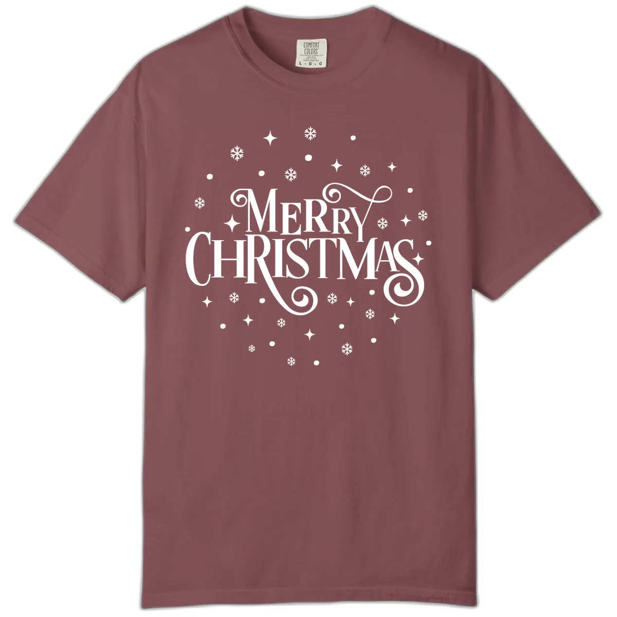 Festive Christmas Script Typography Comfort Color in Brick