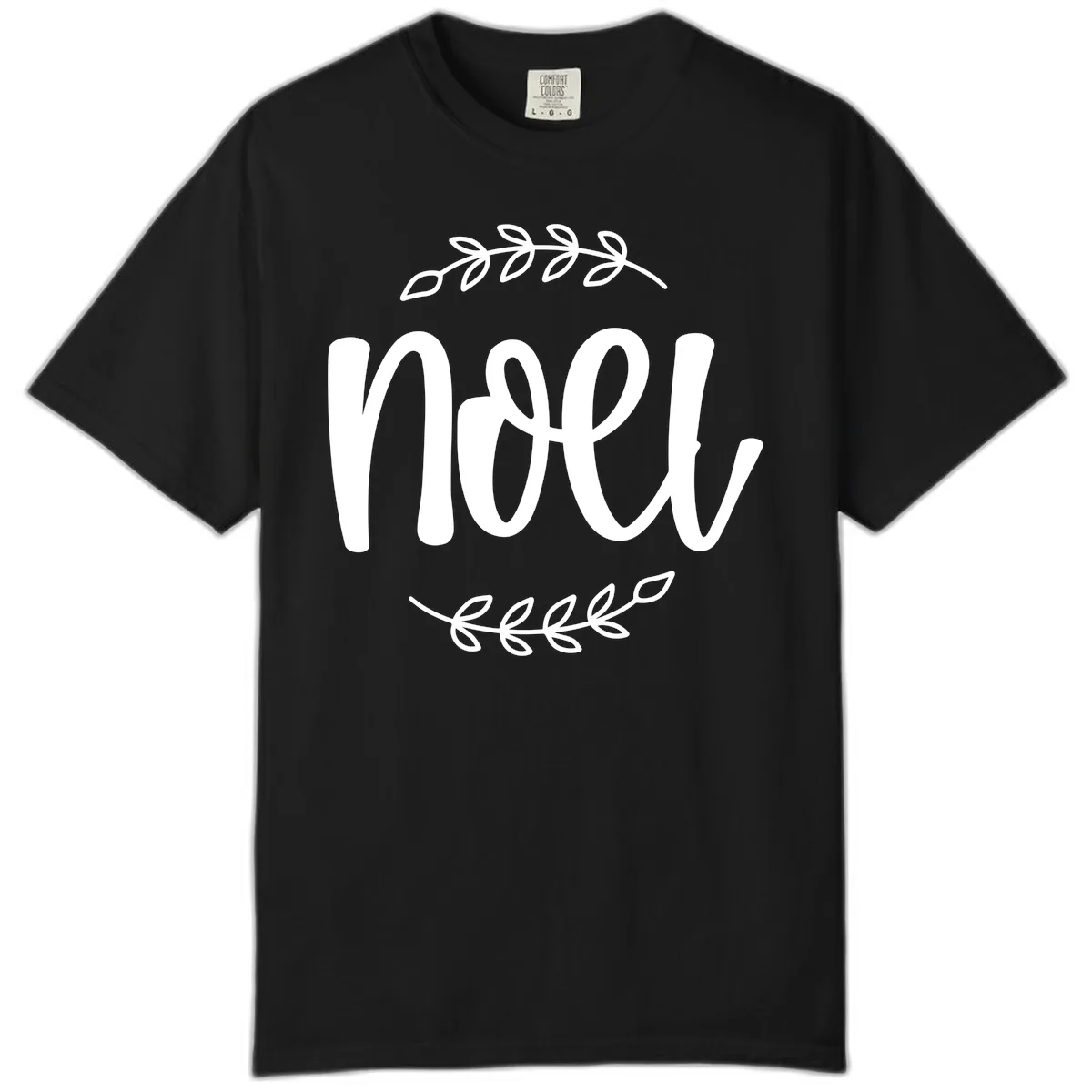 Elegant Noel Christmas Script Comfort Color in Black