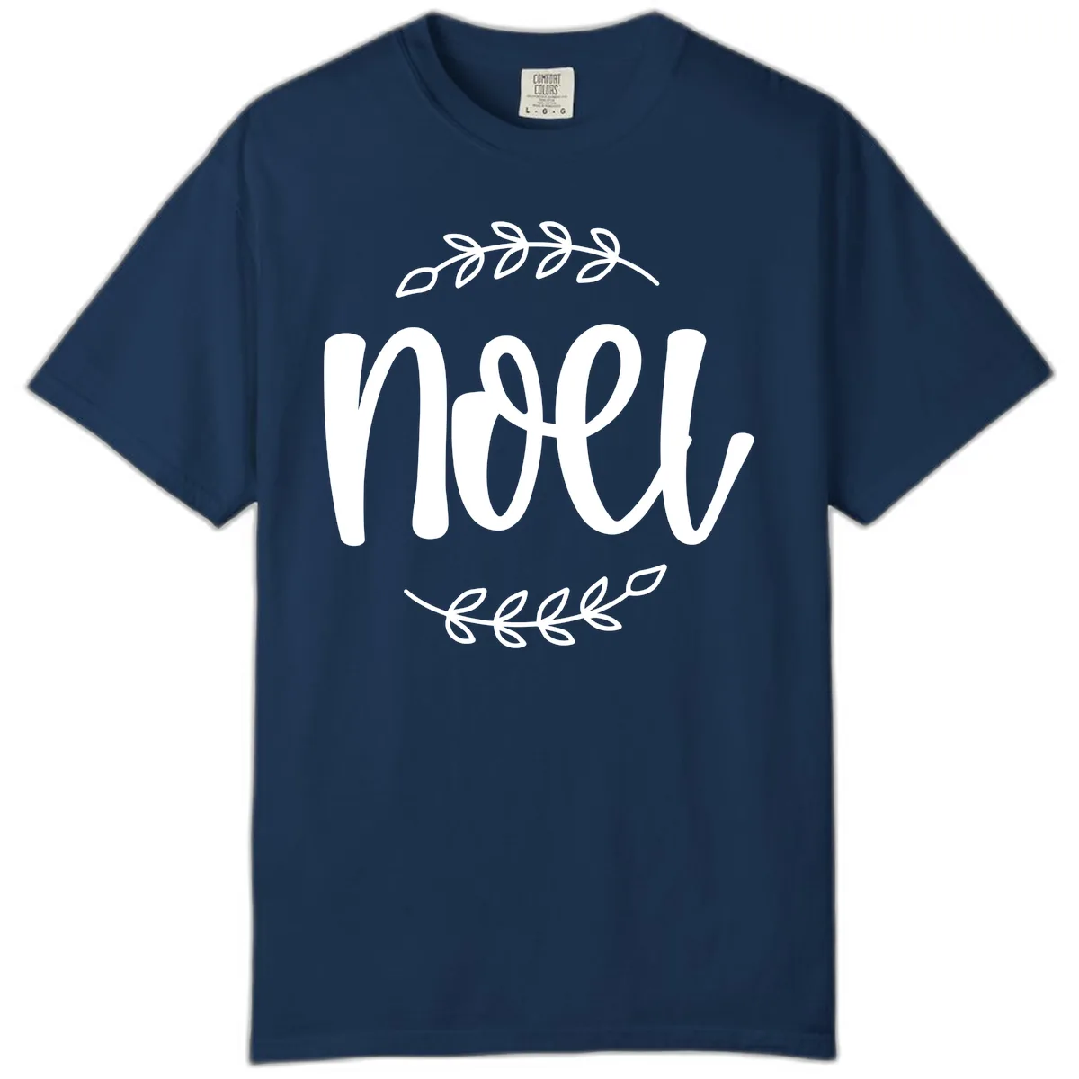 Elegant Noel Christmas Script Comfort Color in Navy