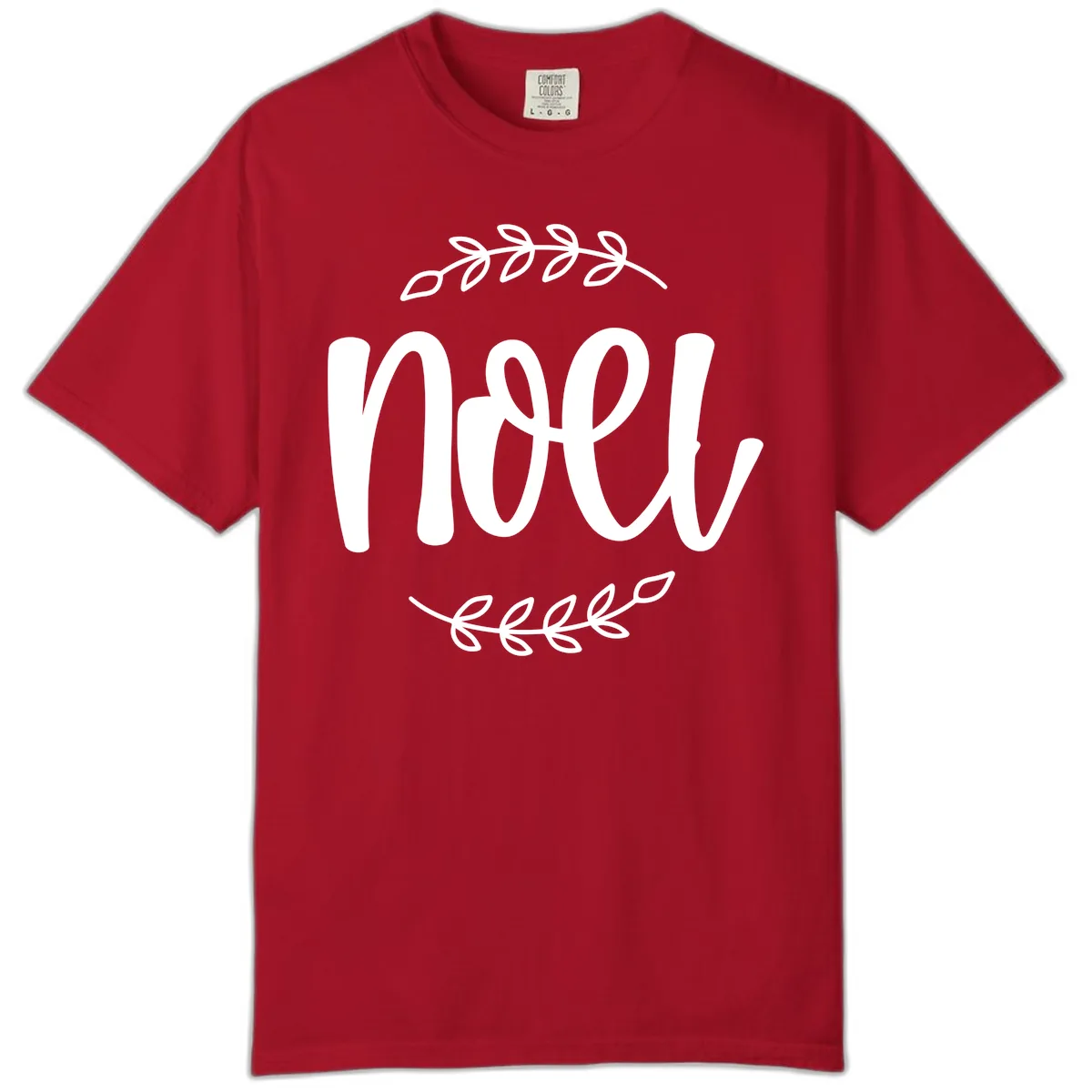 Elegant Noel Christmas Script Comfort Color in Red