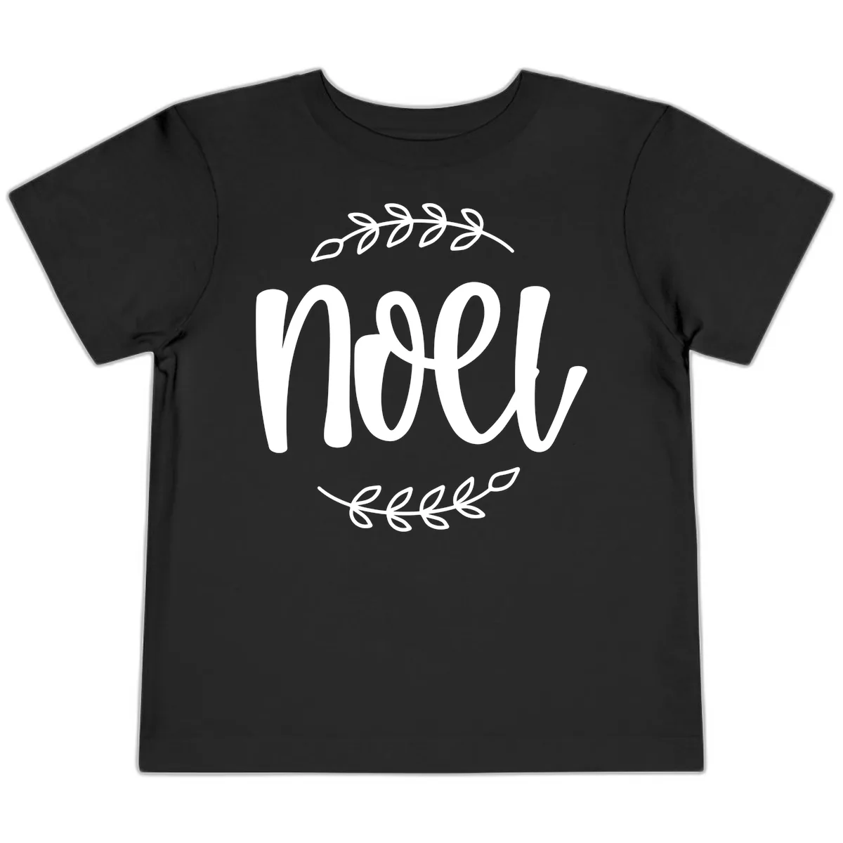 Elegant Noel Christmas Script Toddler T-Shirt in Black