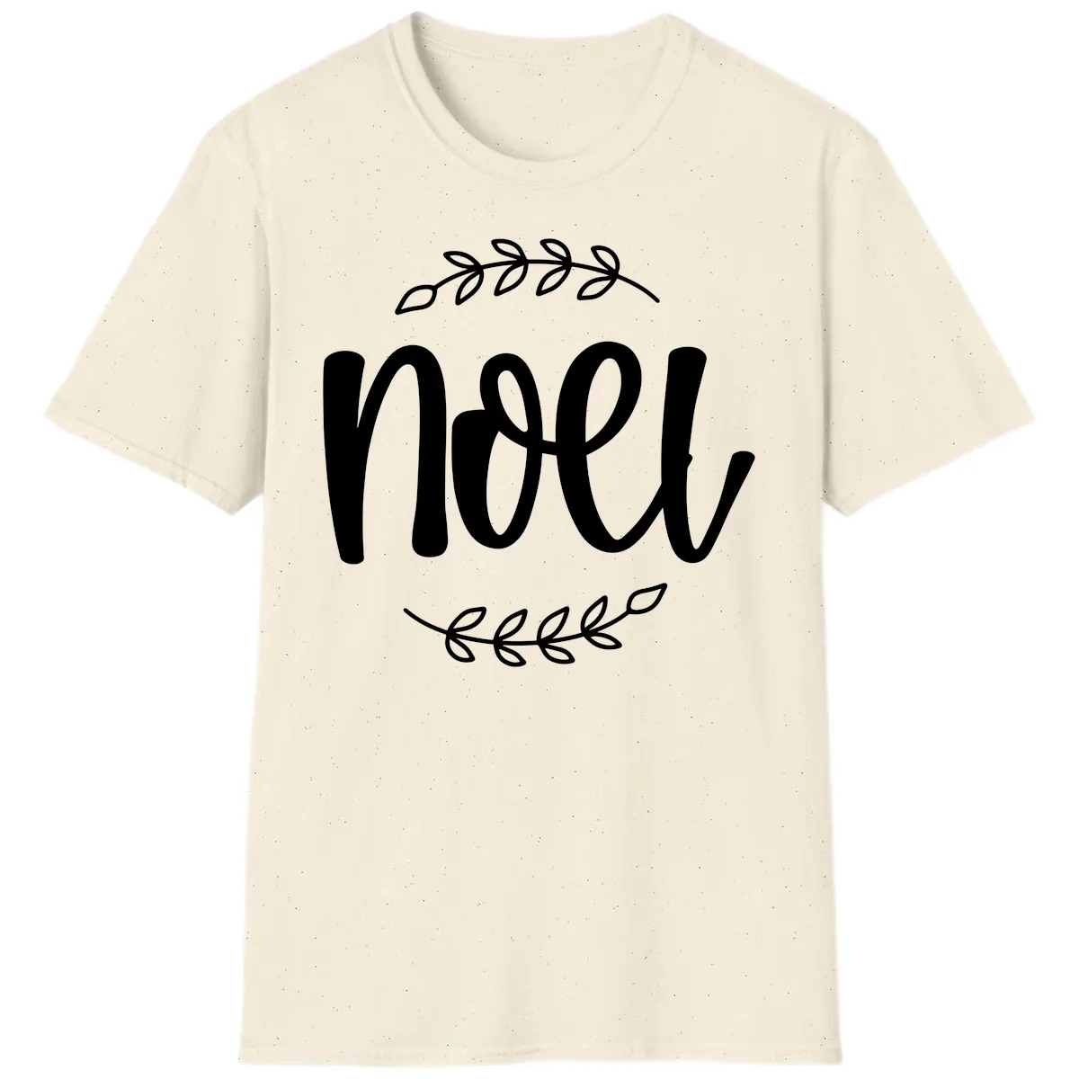 Elegant Noel Christmas Script T-Shirt in Natural