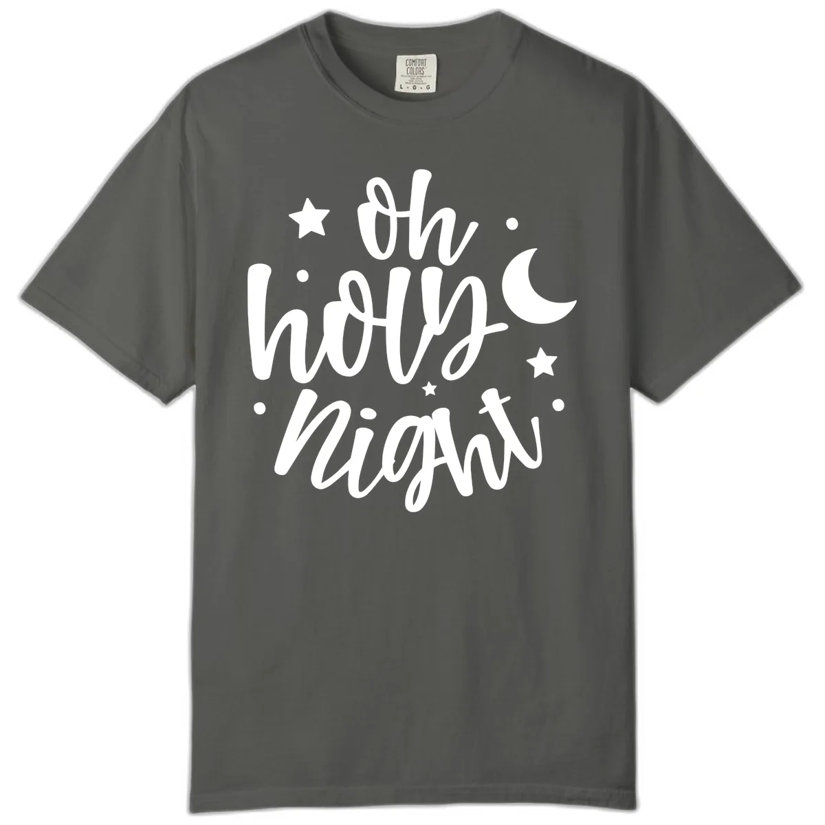 Oh Holy Night Christmas Script Design Comfort Color in Pepper