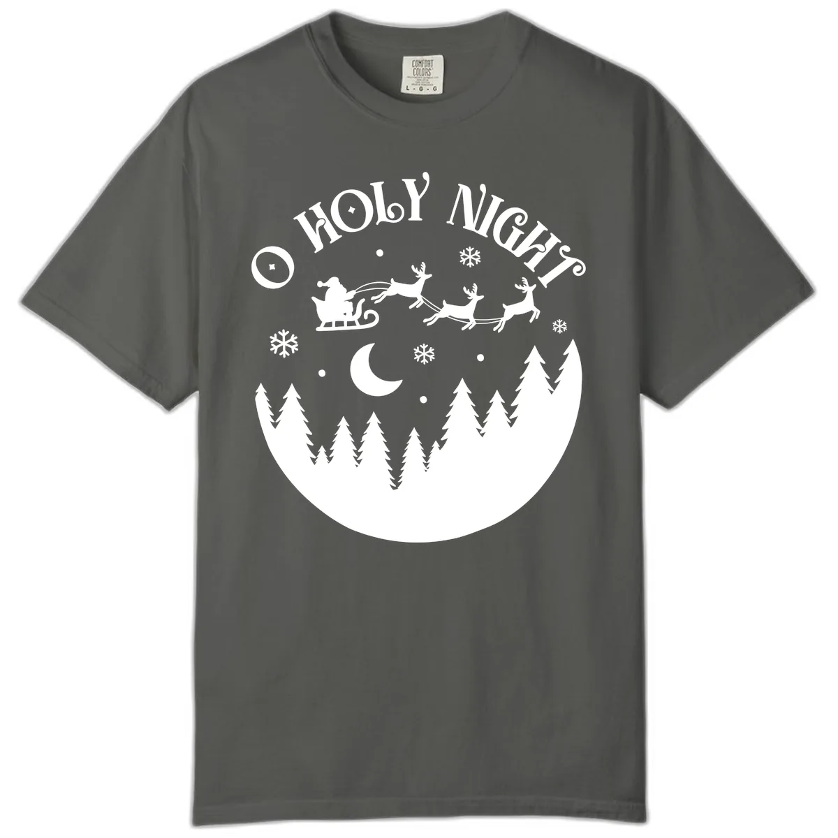 O Holy Night Christmas Sleigh Ride Comfort Color in Pepper