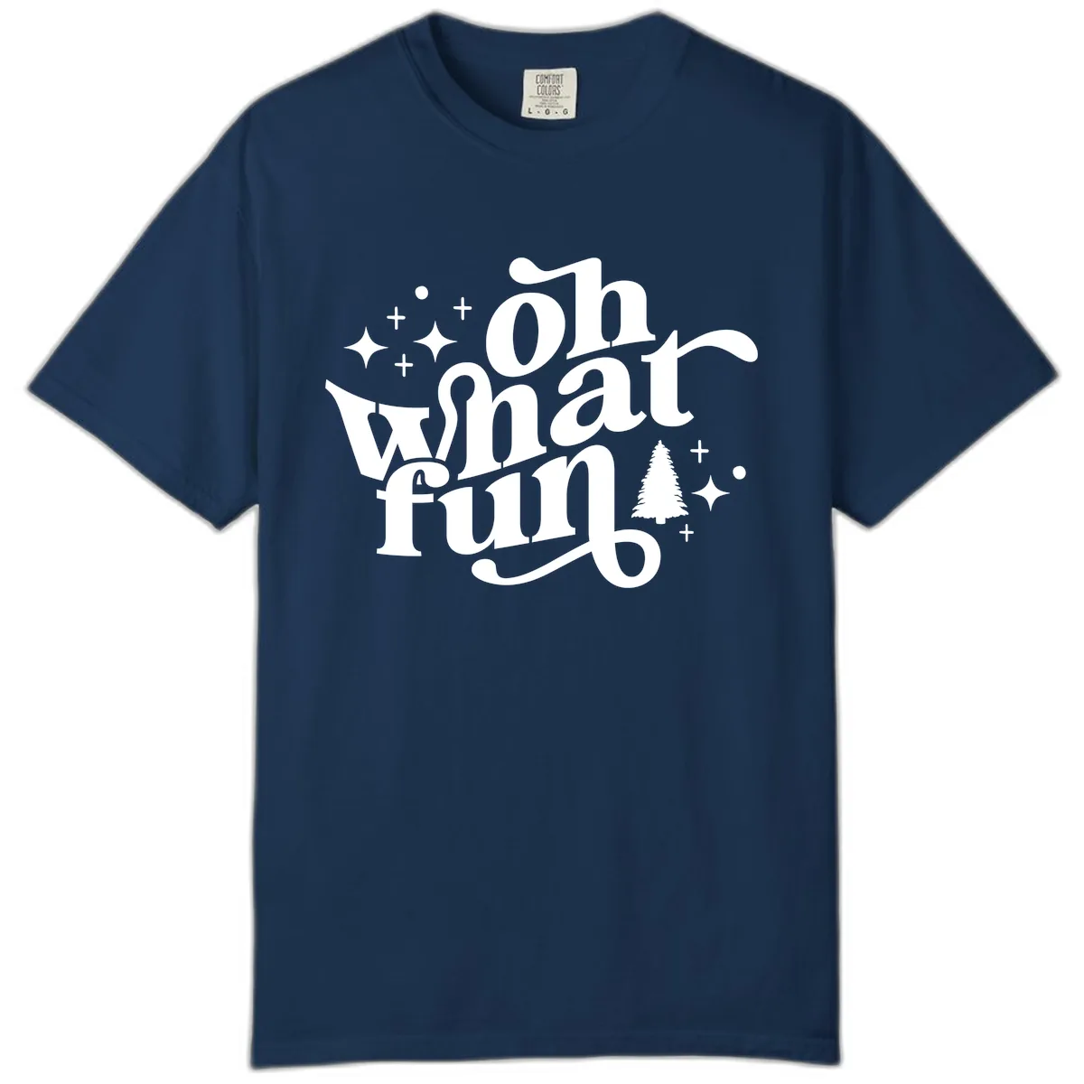 Oh What Fun Holiday Design Comfort Color in Navy