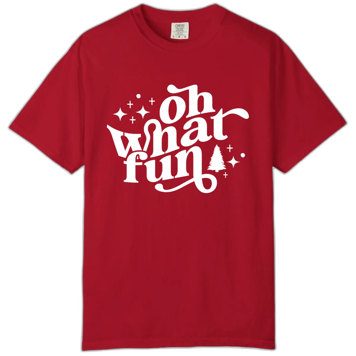 Oh What Fun Holiday Design Comfort Color in Red