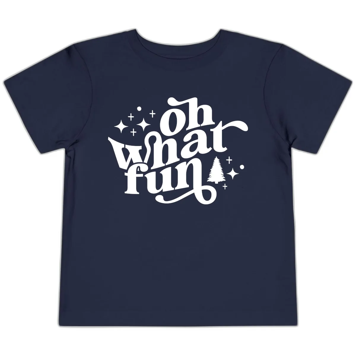 Oh What Fun Holiday Design Toddler T-Shirt in Navy